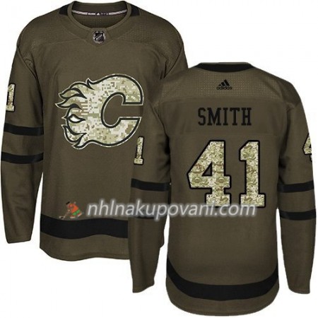 Calgary Flames Dresy Mike Smith 41 Adidas 2017-2018 Camo Zelená Authentic - Pánské Calgary Flames Dresy Mike Smith 41 Adidas 2017-2018 Camo Zelená Authentic - Pánské